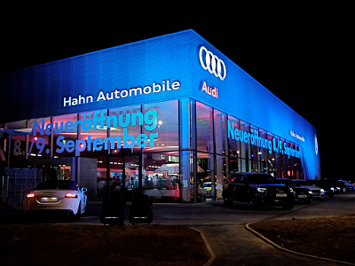 Audi Hahn Ludwigsburg bei Nacht